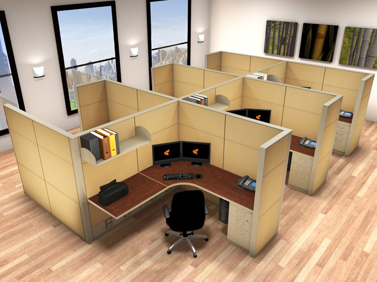 Cubicle Workstation - 6x6 Cubicle Workstations - Cubicle Systems